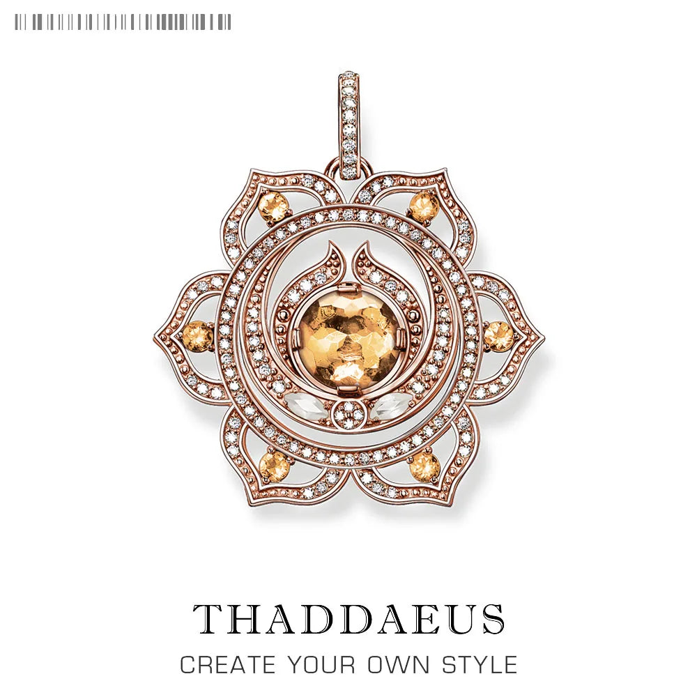 Anhänger Splenic Root Herz Third-Eye Throat Chakra Lotus Karma Wheel, brandneuer Vintage-Schmuck Bijoux Geschenk für Frau Mädchen Männer