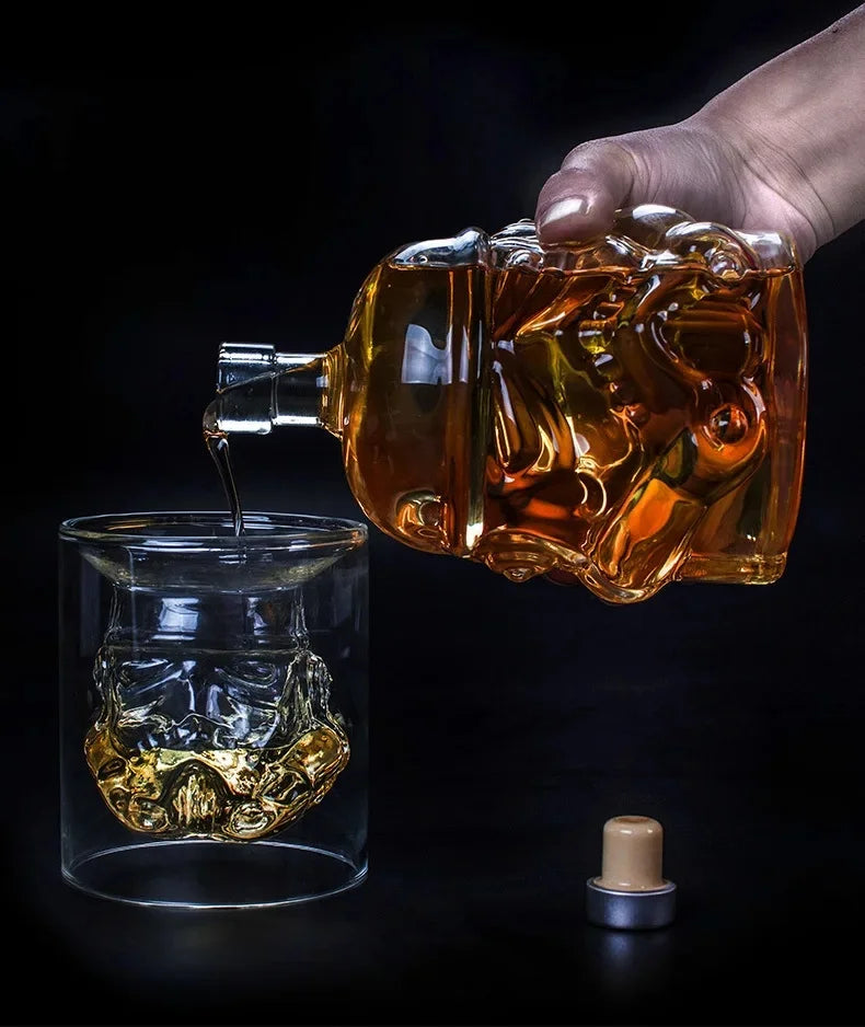 Wein Glas Set Storm Trooper Helm Whisky Dekanter Whisky Glas Tasse Wein Gläser Zubehör Kreative Männer Geschenk Bar Party Heißer
