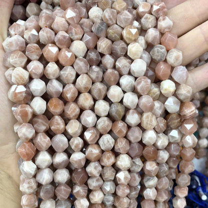 6 8 10 MM Natürliche Facettierte Stein Achate Rhodolite Quarz Jade Spacer Perlen Diy Handgemachte Armband Für Schmuck Machen zubehör