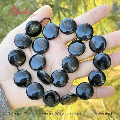 20mm Natürlicher Fluorit/Quarz/Rhodonit/Tigerauge/Achat Münze Stein Perlen Strang 15" Für DIY Halskette Schmuck Machen Kostenloser Versand