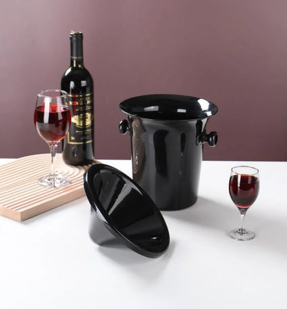 Aixiangru Wein- und Champagnerspülbehälter, Weinverkostungs-Spülbehälter 1L, Schwarzes Weinfass 3L/1L