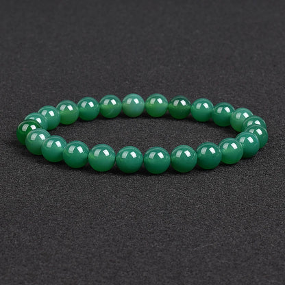 Genuine natural stone bracelet: Apatite, Lapis Lazuli, Agate, Crystal, Tiger's Eye. High-quality gemstone bead bracelet. Men's jewelry bangle.
