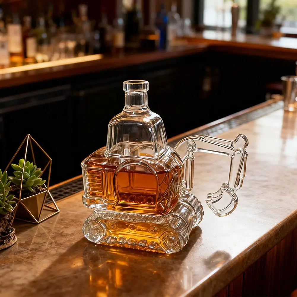 Bagger Whiskyflasche Bagger 3D Bagger Whisky Weinflasche Neuheit handgeschnitzt leere Weinaufbewahrung handgefertigte Dekoration