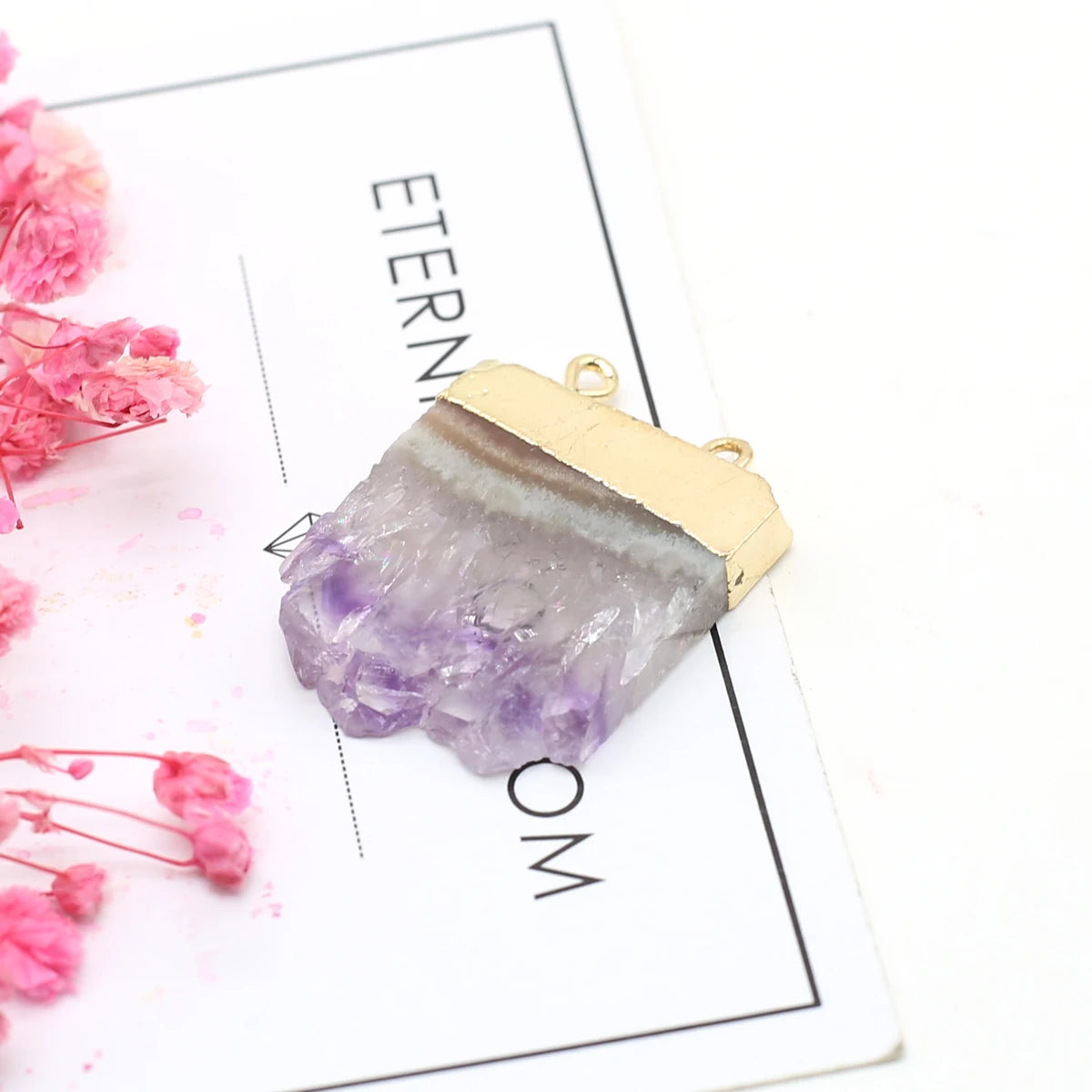 Natürliche Amethysten Anhänger Charms Natürliche Lila Quarz Kristall Stecker Für Heilung Pendel Schmuck Ohrring Halskette Herstellung