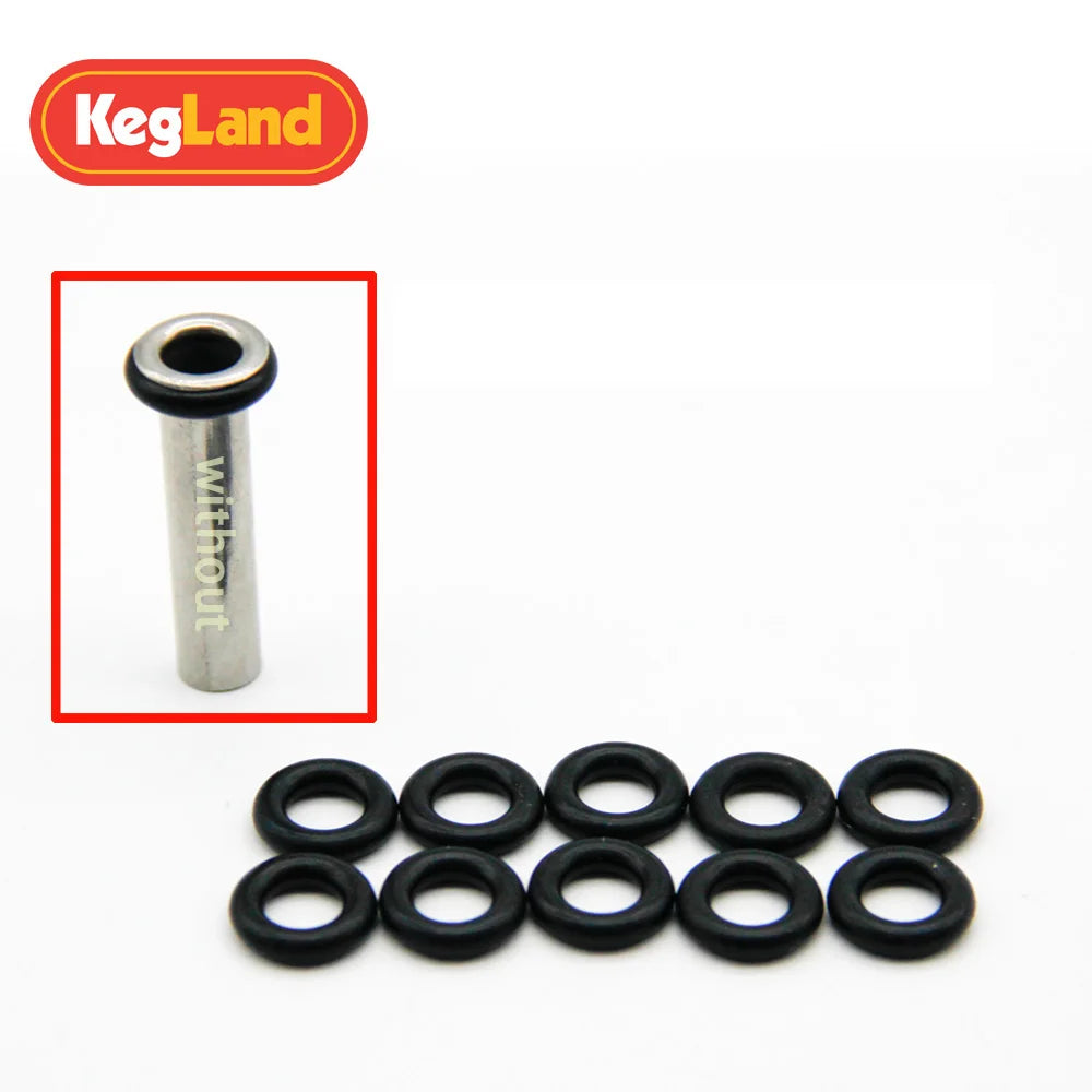 KEGLAND schwarze Dichtungssätze, 10 Stück Pfosten-O-Ring und 10 Stück Dip-Rohr, O-Ring-Dichtungsscheibe, Bierbrauen, Barzubehör
