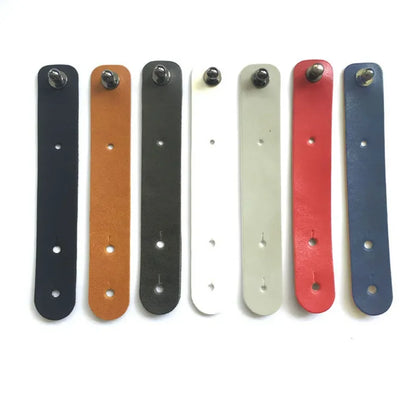 1Pc Leder Kabel Wickler Power Linie Daten Schnalle Kabelbinder Ohrstöpsel Kopfhörer Abnehmbare Anti-Verlust Reel Linie kabel Management