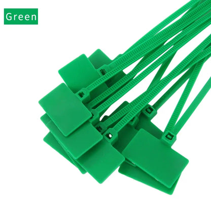 100 stücke einfache Markierung 4*150mm Nylon-Kabelbinder Etiketten Kunststoffs ch laufen markierungen Kabel anhänger selbstsicher nde Kabelbinder