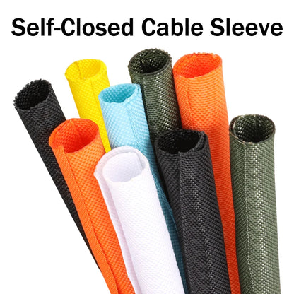 5/10M Kabelschutzmantel, selbstschließend, PET-geflochten, isolierende Ummantelung, flexibler Kabelkanal, geteilter Schlauch, Drahtschutz