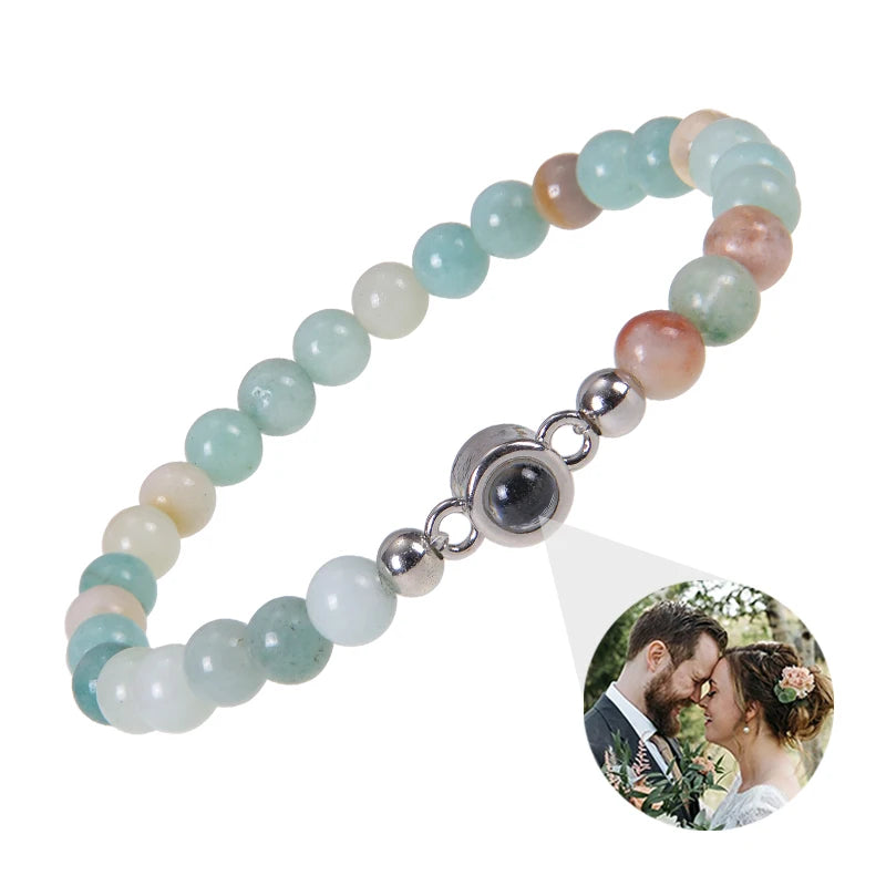 Custom bracelet with picture inside, personalized projection bracelets with photos, picture bracelet, personalized memorial gifts