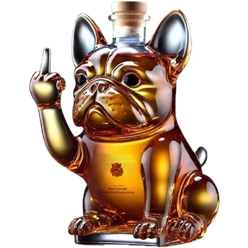 250 ml Lustige Mittelfinger Whisky Glas Dekanter Ente Schildkröte Hund 10 Unzen Glas Whisky Wein Flasche Statue Dekoration für Bar Hause