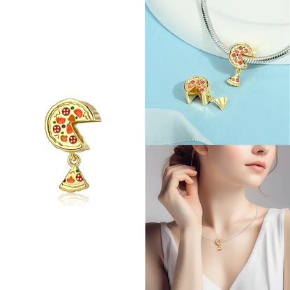 Original funkelnde Charm-Perlen aus 925er-Sterlingsilber, Gold, Rose, heller Stern, Herz, passend für Armbänder, DIY-Jubiläums-Schmuck, Geschenk