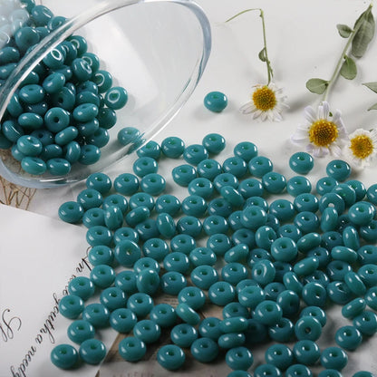 50/100 stücke 3x6mm Neue Glas Seed Bead Abacus Form Spacer Lose Perlen für DIY Schmuck Machen armband Halskette Charms Zubehör