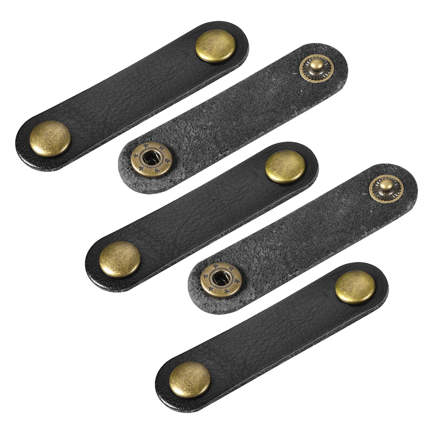 5/10 Stück Leder-Kabelbinder, Kabelbinder, Kabel-Organizer, 63 x 16 mm, tragbares Datenkabel, Leder-Clips, Kopfhörer-Kabel-Management-Halter