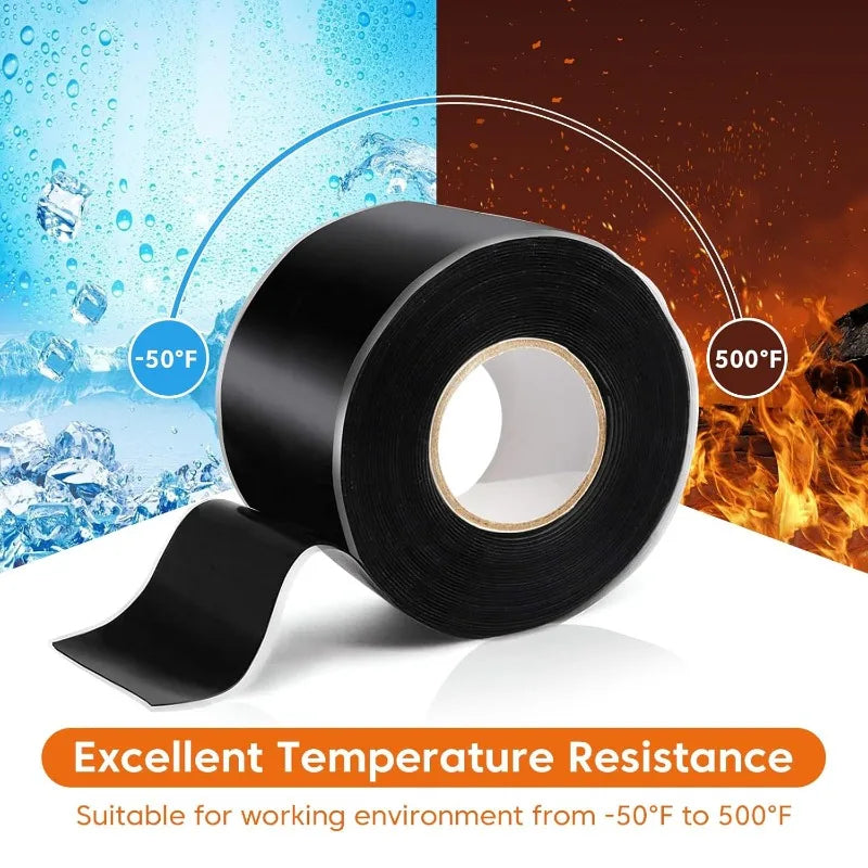 Selbstklebendes Silikonband, wasserdicht, zur Reparatur von Lecks, für Elektro- und Sanitärinstallationen, Isolierband, für Kfz-Kabel, Rohre, Schläuche, Klebeband