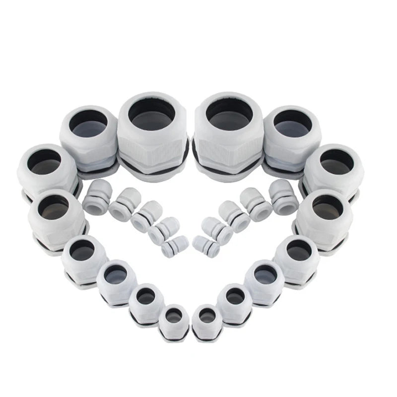Wasserdichte Kabel Drüse Kunststoff Kabel Entry IP68 PG7 Für 3-6,5mm PG9 PG11 PG 13,5 PG16 PG19/21 weiß Schwarz Nylon Kunststoff Stecker