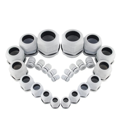 Wasserdichte Kabel Drüse Kunststoff Kabel Entry IP68 PG7 Für 3-6,5mm PG9 PG11 PG 13,5 PG16 PG19/21 weiß Schwarz Nylon Kunststoff Stecker