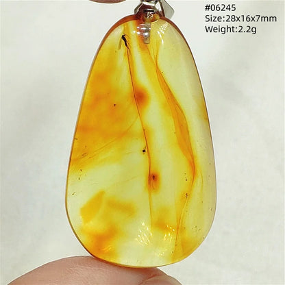 Natürlicher Bernstein-Anhänger Blumenförmiger Gelber Baltischer Bernstein Damen Herren Schmuck Reiki-Stein Burma AAAAAAA