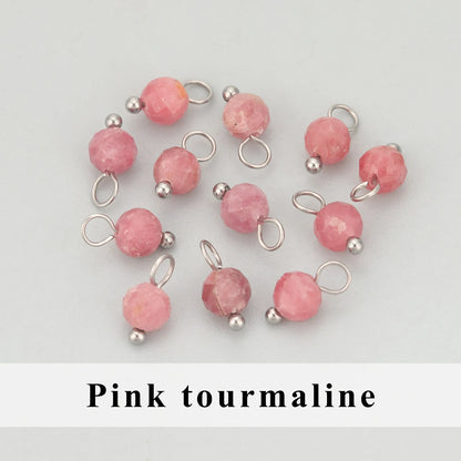 GUFEATHER, 20 Stück/Los, MH25, Schmuckzubehör, Edelstahl, Naturstein, Charms, handgefertigt, DIY-Anhänger, Schmuckherstellung
