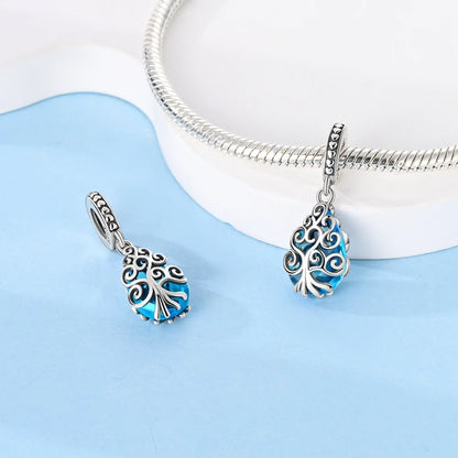 Neu im 925er-Sterlingsilber, Charms-Perlen, blaues Herz, Schlange, Delfin, Anhänger, Schmuck, passend für Original-925-Armbänder für Frauen, DIY-Geschenk