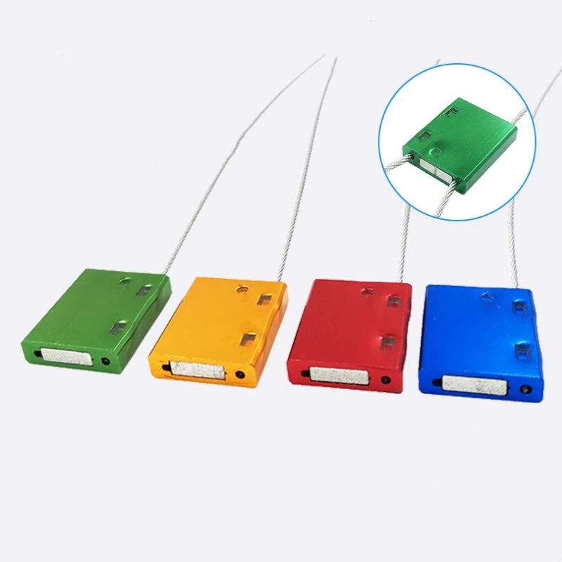 50 Stück Aluminium legierung Stahldraht Blei Dichtung länge 20cm Behälter quadratische Metalldraht Kabelbinder selbst hemmend kann angepasst werden