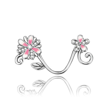 Bunter Schmetterlingsanhänger aus 925er-Sterlingsilber mit Blumen, Perlen, Käfer und Marienkäfer, passend für Armbänder, exquisite Anhänger-Geschenke