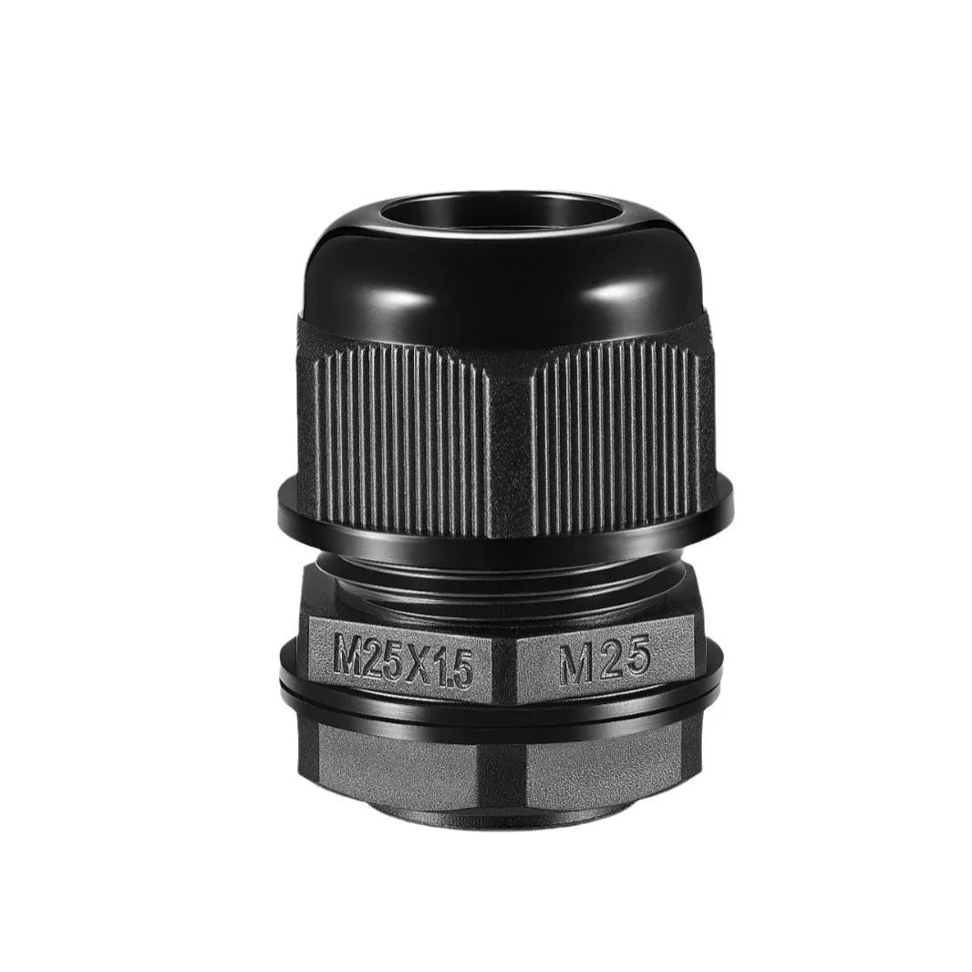 10 Stück wasserdichte Kabelverschraubungen M8-M40, schwarze Kunststoff-Dichtungsverbindungen, IP68, Nylon-Stecker, Gummi-Kabelverschraubung für verschiedene Größen