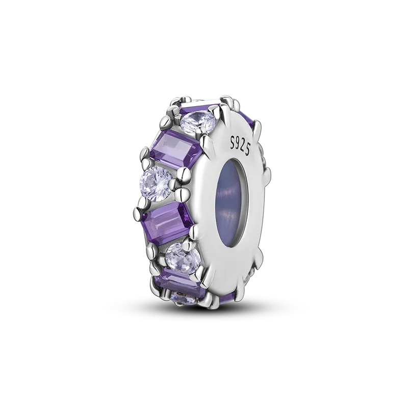 Sicherheitsketten aus 925er-Sterlingsilber, violette Serie, Schmetterling, Widder, Zwillinge, passend für Original-Armbänder, DIY-Schmuckherstellung, Geschenk für Frauen