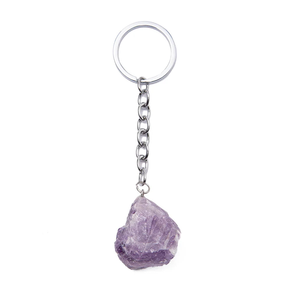 1-2 cm natürlicher roher Erz-Schlüsselanhänger, Edelstein, Quarz, Fluorit, Citrin, Amethyst, unregelmäßiger Stein, Anhänger, Charms, Schmuckherstellung, Zubehör