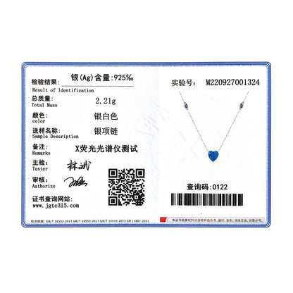 Modian 925 Sterling Silber van Gogh Sternen himmel Design blau Herz Opal Anhänger Halskette Mode Glieder kette für Frauen edlen Schmuck
