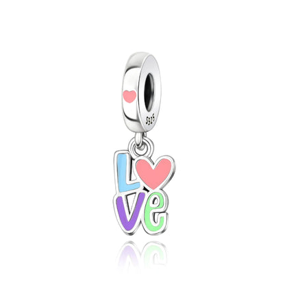 Romantischer 925 Sterling Silber Liebesschlüssel Herz-zu-Herz Charm für DIY Armband Halskette Verlobung Party Geschenke
