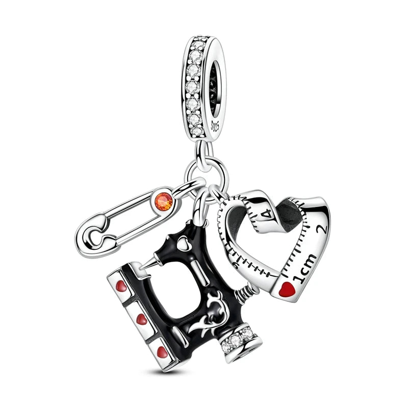 Edle Serie 925er Silber Parfüm-Bogen-Designs, Charm-Perlen, Anhänger, baumelnd, passend für Original-Armreif, Charm-Armband, DIY-Frauenschmuck