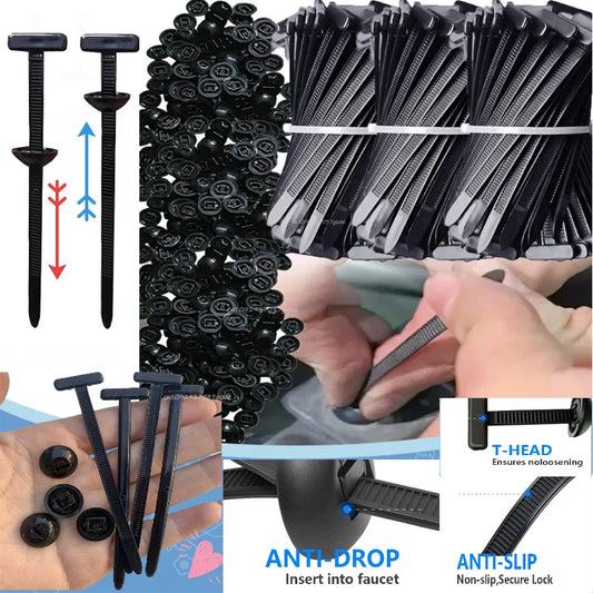 Universal-Kabelbinder-Schnalle aus Nylon, robuster Kabelbinderhalter mit Stift- und Knopf-Design, Kunststoff-Kabelbinder, Werkzeugbefestigungen, Karosserie