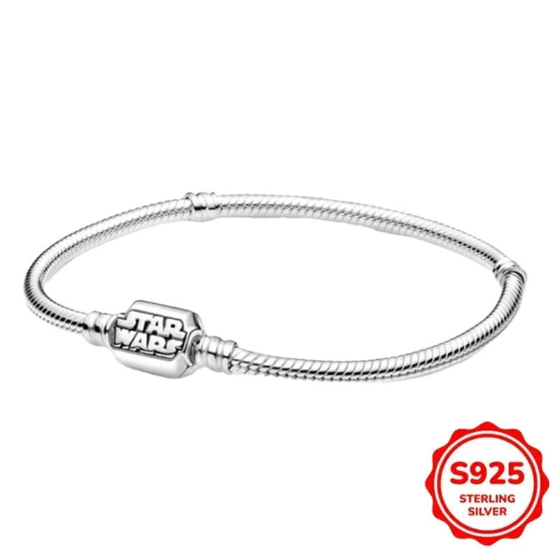 925 Sterling Silber Charms Heiße Star Wars Serie Mandalorianer Helm Anhänger Perlen Original Damen Armbänder DIY Schmuck Geschenke