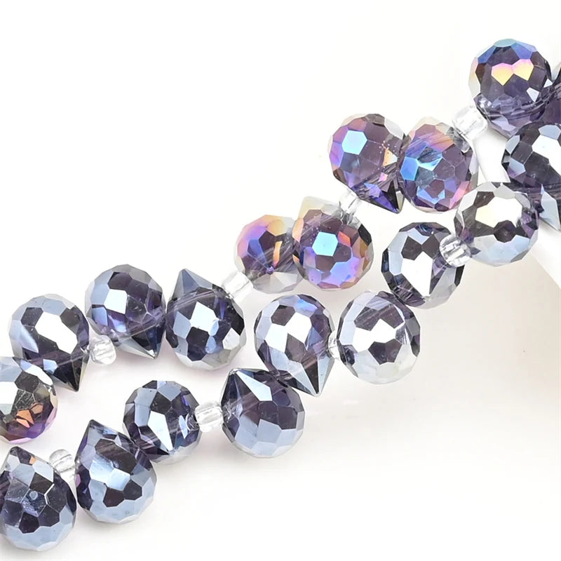 Österreich AB Farbe Kristall Erdbeere Perlen 10*8mm Glänzende Facettierte Glas Perlen für Schmuck Machen DIY Hochzeit Kleid zubehör