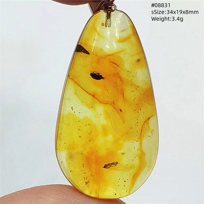 Natürlicher Bernstein-Anhänger Blumenförmiger Gelber Baltischer Bernstein Damen Herren Schmuck Reiki-Stein Burma AAAAAAA