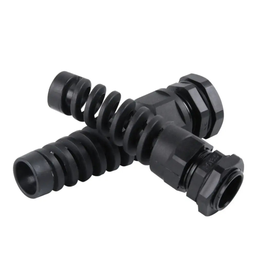 2 Stück schwarz wasserdichte Kabel verschraubung Anti-Biegung pg7 Kunststoff verbindung m12 m16 m20 Nylon torsion sichere Verbindung pg9 Kabel befestigungs verschraubungen