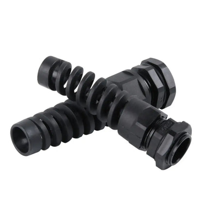 2 Stück schwarz wasserdichte Kabel verschraubung Anti-Biegung pg7 Kunststoff verbindung m12 m16 m20 Nylon torsion sichere Verbindung pg9 Kabel befestigungs verschraubungen