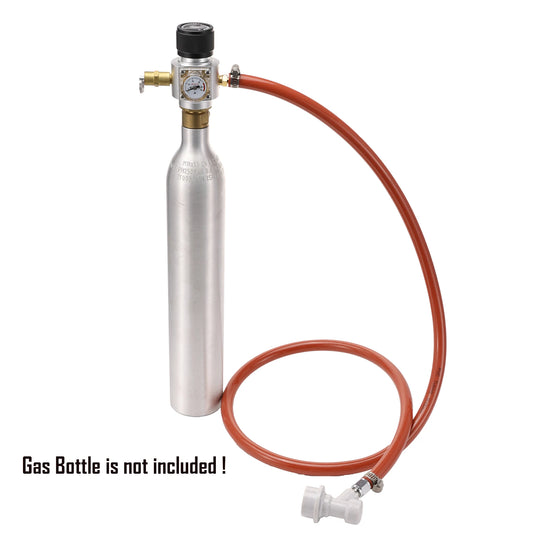 Mini-CO2-Regler, 4 Fuß Gasleitung und Kugelschloss-Armaturen, Tr21 x 4 Einlass, Sodawasser, selbstgebrautes Bier, Karbonisierung, Fassungsteile