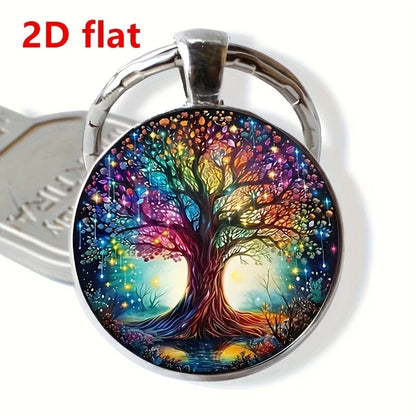 Stilvoller Schlüsselanhänger mit Baum des Lebens, Unisex, 4 Stile, hochwertiger Pfauen-Delfin-Rucksack-Charm-Anhänger, Paar-Schlüsselanhänger, wirtschaftlich