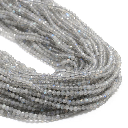 2 3 4 mm facettierte kleine Perlen, natürlicher Aquamarin, Lapislazuli, Turmalin, Amethyst-Steinperlen für Schmuckherstellung, Diy-Zubehör