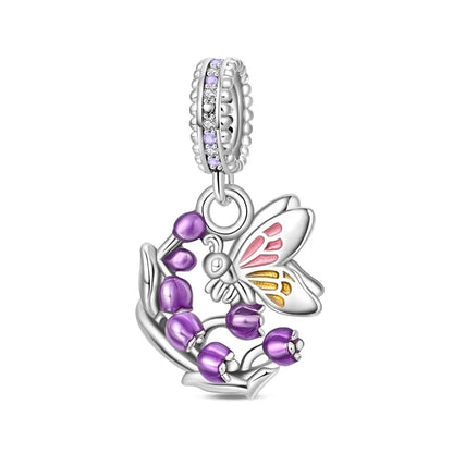 Glänzende Schmetterlingsanhänger aus 925er-Sterlingsilber mit flatternder Dunkelheit, passend für DIY-Armbänder, Halsketten, romantisches Geschenk, Paarung