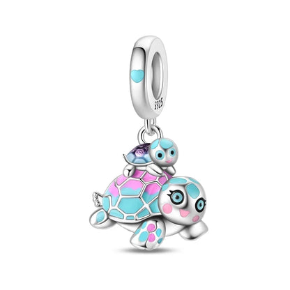 Beliebter Charm-Anhänger aus 925er-Sterlingsilber mit Delfin, sicherer Kette, Muschel und Qualle, passend für Armbänder, exquisites Strandparty-Geschenk