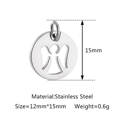 5Pcs Hohl Stern/Mond/Sonne Doppel Loch Charme Edelstahl Halskette Armband Anhänger DIY Link Stecker Schmuck machen Liefert
