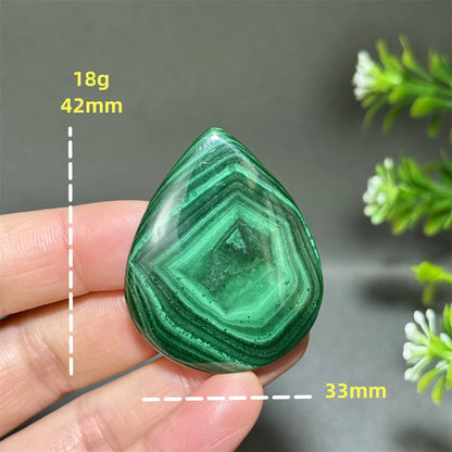 Natürlicher, hochwertiger Malachit in Tropfenform, zum Polieren, DIY, Quarz, Energietherapie, Meditation, Reiki, Hexerei, Heimdekoration, Geschenk