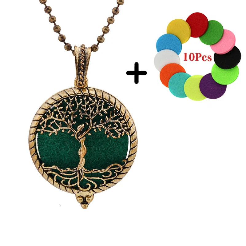 Beliebte Design Mode Aromatherapie Halskette Lotus Parfüm Medaillon Schmuck Ätherisches Öl Diffusor Anhänger Unisex Für Dropshipping