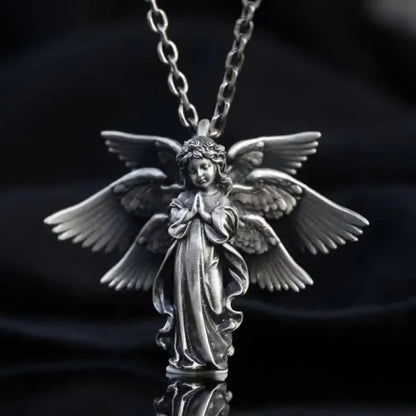 Vintage Gothic Totenkopf Jesus Kreuz Anhänger Halskette Katholischer Schmuck für Männer Punk Religiöse Amulett Halskette