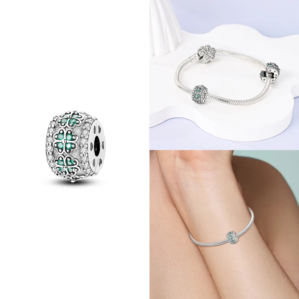 Neue Charms-Perle aus 925er-Sterlingsilber, rosa Schmetterling, leuchtende Glühwürmchen, baumelnd, passend für Armreifen, Halskette, DIY-Schmuck, Frauen-Geschenk