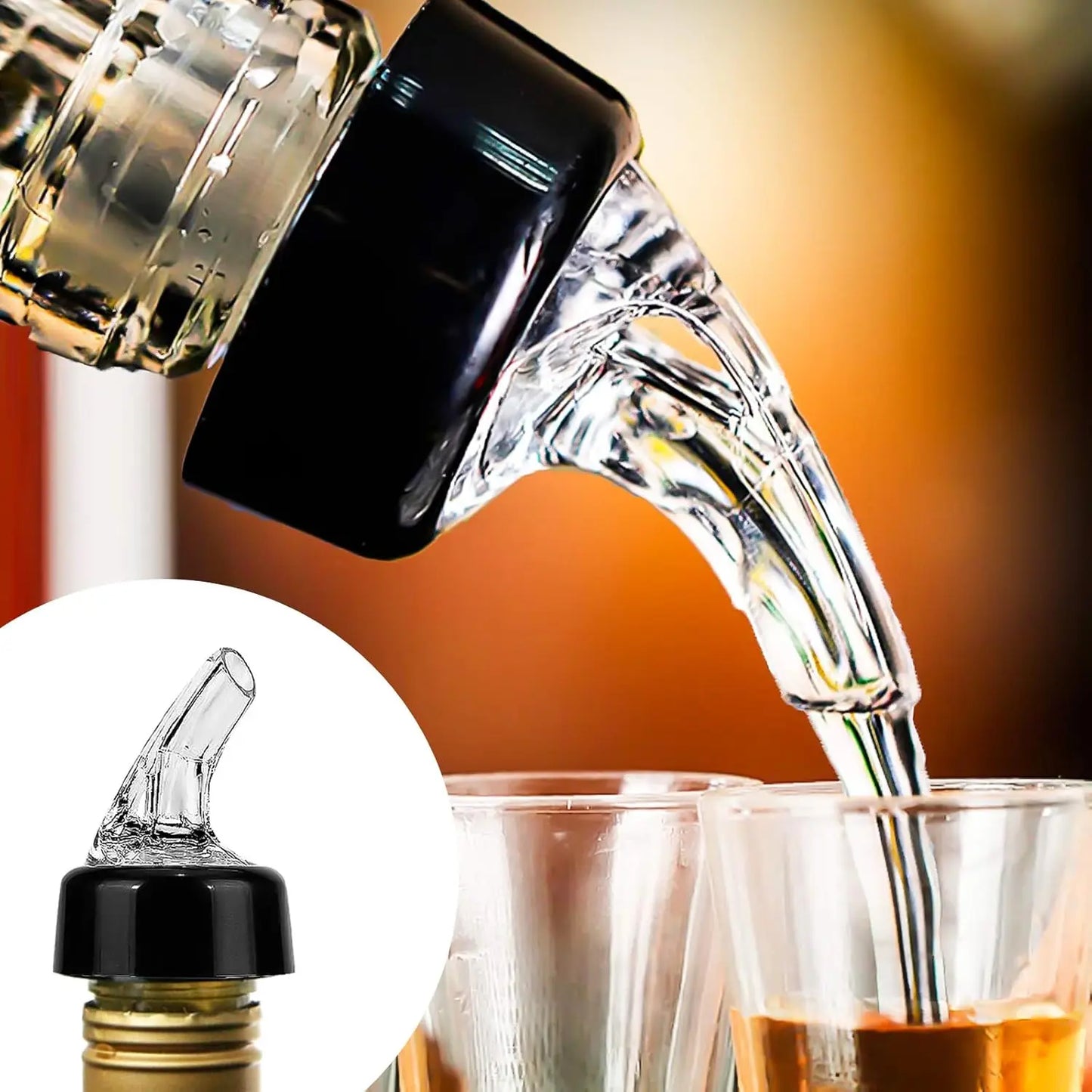 4 verschiedene gemessene Flaschen-Ausgießer, Ausgießer, Likör-Ausgießer, Quick Shot Spirit Driinks, Wein, Cocktail, Whiskey-Spender, Barkeeper