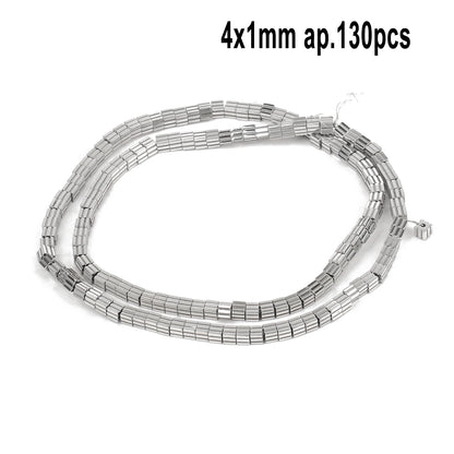 Großhandel AAA Rhodium Hämatit Perlen Charms Herz Stern Rohr Facettierte Runde Unregelmäßige Geometrische Form Perlen Für Schmuck Machen