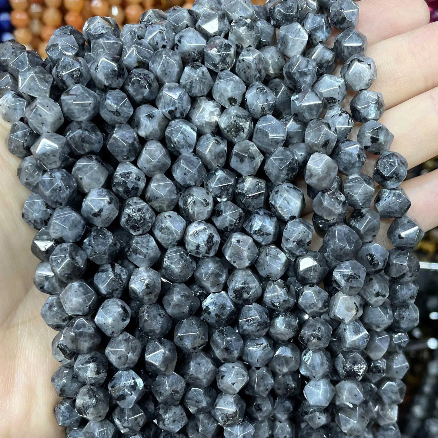 6 8 10 MM Natürliche Facettierte Stein Achate Rhodolite Quarz Jade Spacer Perlen Diy Handgemachte Armband Für Schmuck Machen zubehör